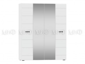 НЭНСИ NEW Шкаф 4-створчатый (Белый глянец холодный/белый) в Урае - uray.mebel-74.com | фото